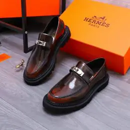 hermes cuir chaussures pour homme s_1237311